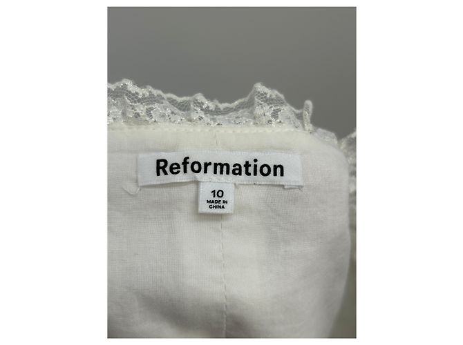 Top de lino blanco Reformation - vista 5