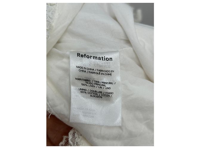 Top de lino blanco Reformation - vista 6