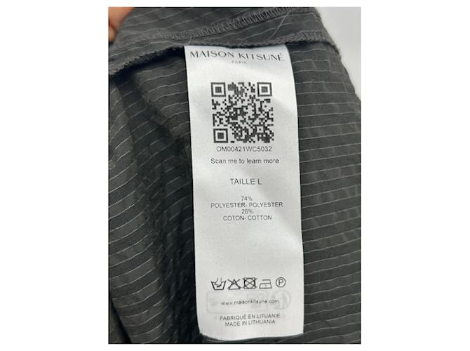 Autre Marque Camicia nera MAISON KITSUNÉ Nero - vista 4