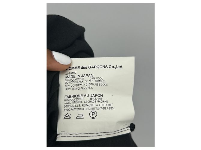 Junya Watanabe Schwarzer Jumpsuit mit schmalen Trägern - Ansicht 4