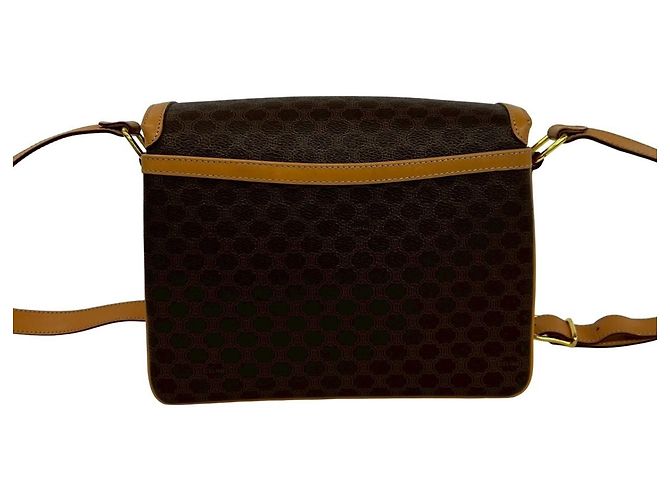 Céline CELINE Vintage Macadam Blazon Triomphe Pattern Leder Schultertasche Braun - Ansicht 3
