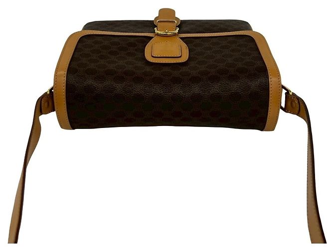 Céline CELINE Vintage Macadam Blazon Triomphe Pattern Leder Schultertasche Braun - Ansicht 4