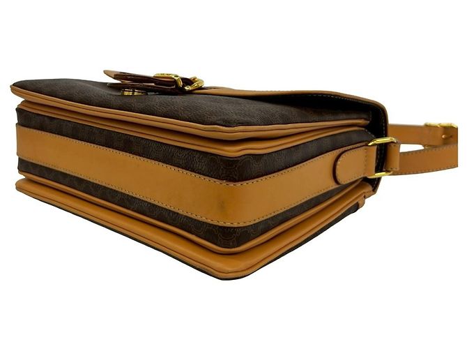 Céline CELINE Vintage Macadam Blazon Triomphe Pattern Leder Schultertasche Braun - Ansicht 8
