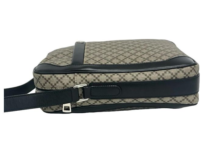 Borsa a tracolla GUCCI Diamante in pelle Nero Beige - vista 5