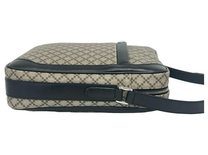 Borsa a tracolla GUCCI Diamante in pelle Nero Beige - vista 6