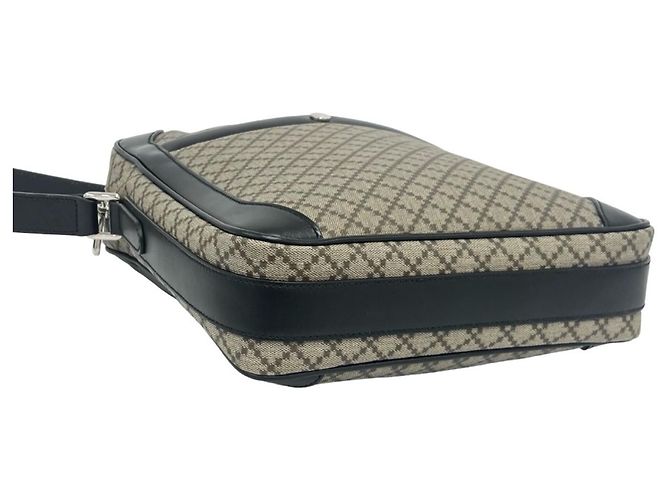 Borsa a tracolla GUCCI Diamante in pelle Nero Beige - vista 7