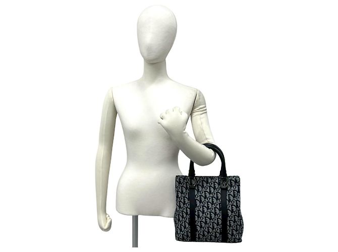 Christian Dior Trotter Muster Mini Tote Bag Schwarz - Ansicht 2