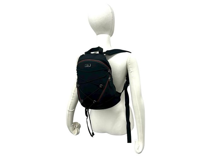 Gucci Sherry Line Logo Hardware Nylon Rucksack Schwarz - Ansicht 2