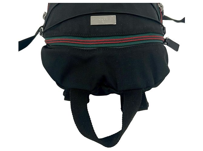 Gucci Sherry Line Logo Hardware Nylon Rucksack Schwarz - Ansicht 4