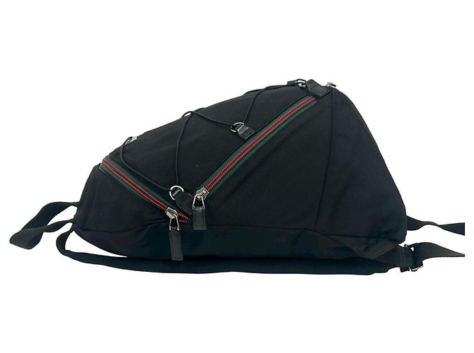 Gucci Sherry Line Logo Hardware Nylon Rucksack Schwarz - Ansicht 5