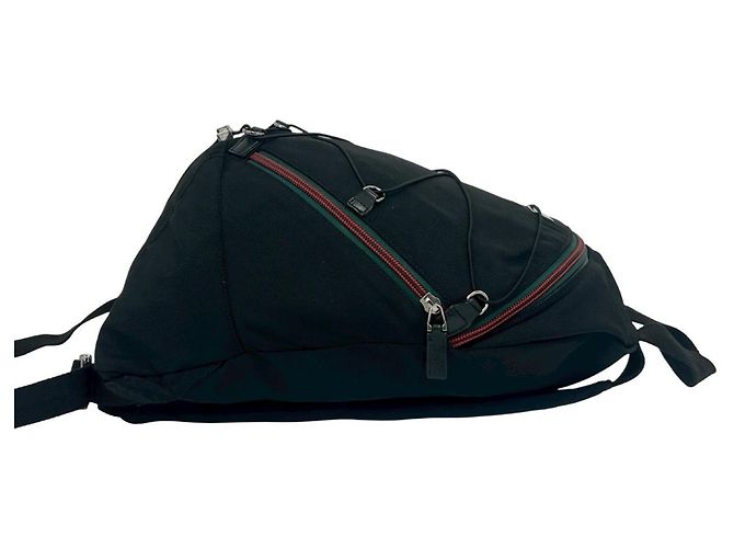 Gucci Sherry Line Logo Hardware Nylon Rucksack Schwarz - Ansicht 6