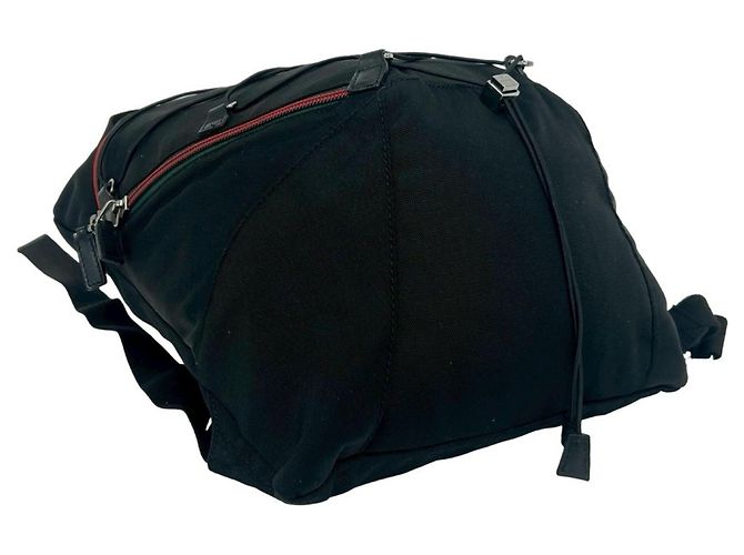 Gucci Sherry Line Logo Hardware Nylon Rucksack Schwarz - Ansicht 7