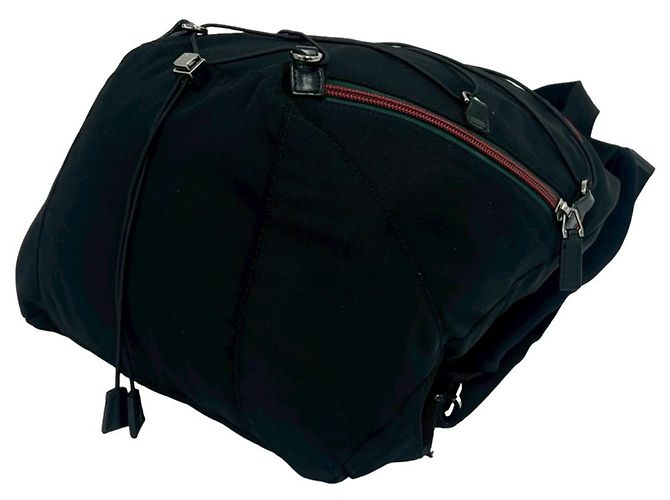 Gucci Sherry Line Logo Hardware Nylon Rucksack Schwarz - Ansicht 8