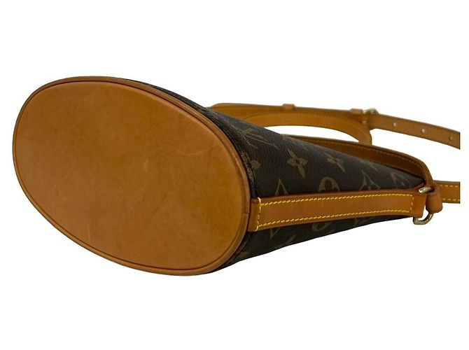 Borsa a tracolla Louis Vuitton Druot in pelle monogram Marrone - vista 8