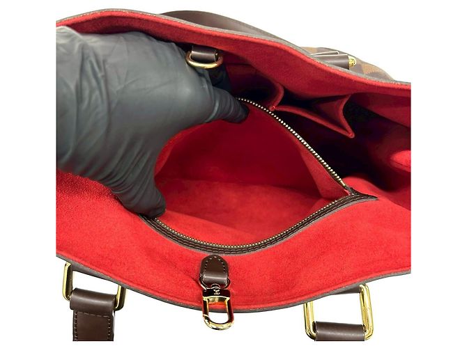 Borsa Tote Louis Vuitton Hampstead PM Damier Marrone - vista 10