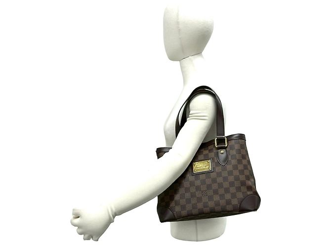 Borsa Tote Louis Vuitton Hampstead PM Damier Marrone - vista 2