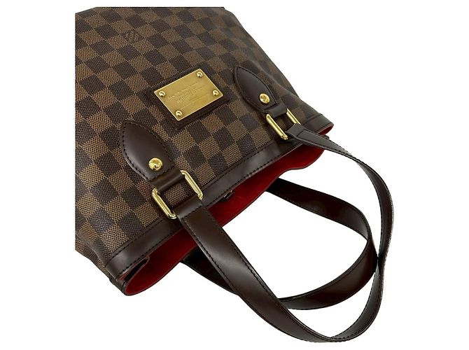 Borsa Tote Louis Vuitton Hampstead PM Damier Marrone - vista 4