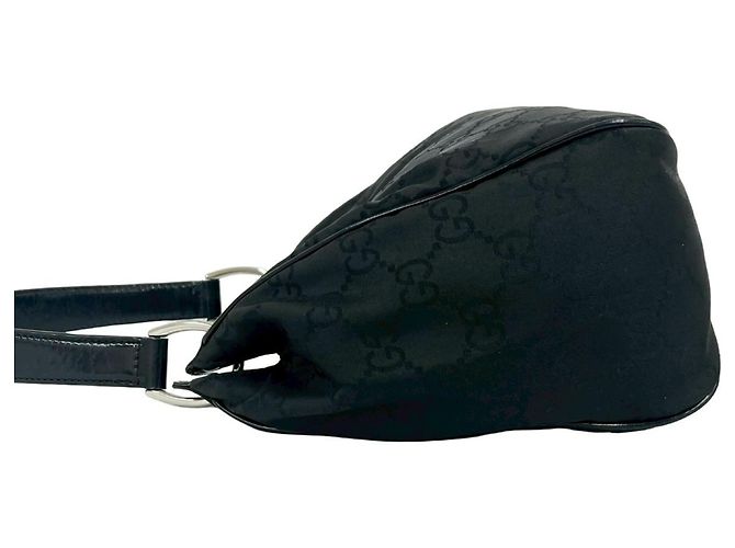 Bolsa de mão Gucci em nylon e couro com padrão GG Preto - vista 5