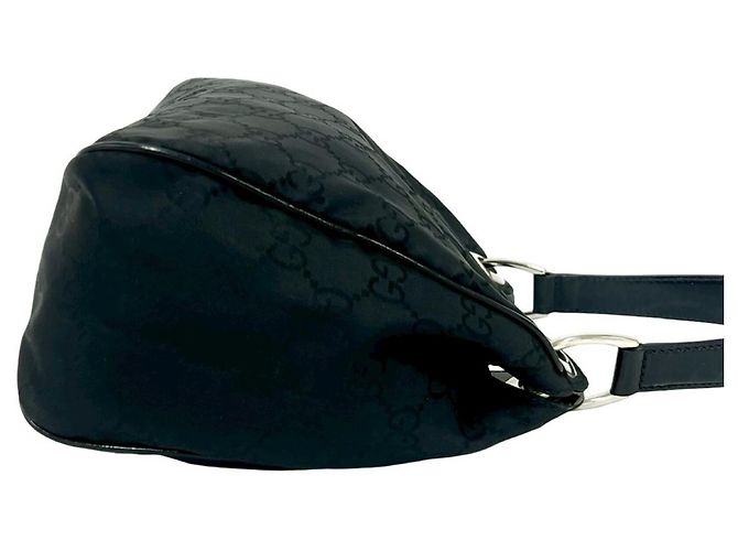 Bolsa de mão Gucci em nylon e couro com padrão GG Preto - vista 6