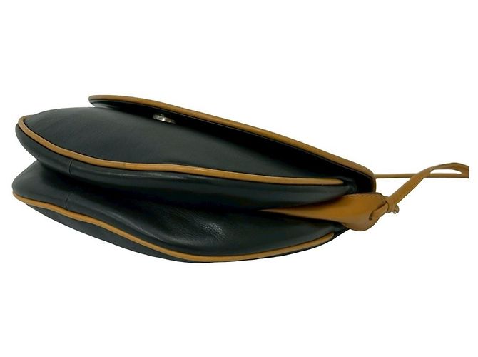 Céline Celine Vintage Triomphe Logo Leder Schultertasche Braun Schwarz - Ansicht 8