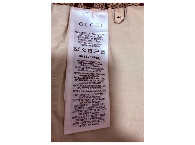 Pantaloncini Gucci Monogramma GG con Ananas Marrone Multicolore Arancione Porpora - vista 8