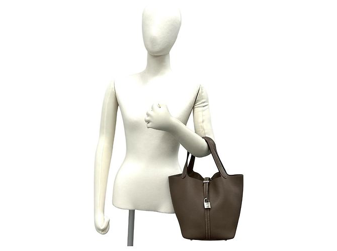 Hermès Borsa Tote HERMES Picotin Lock MM Mini Beige - vista 2