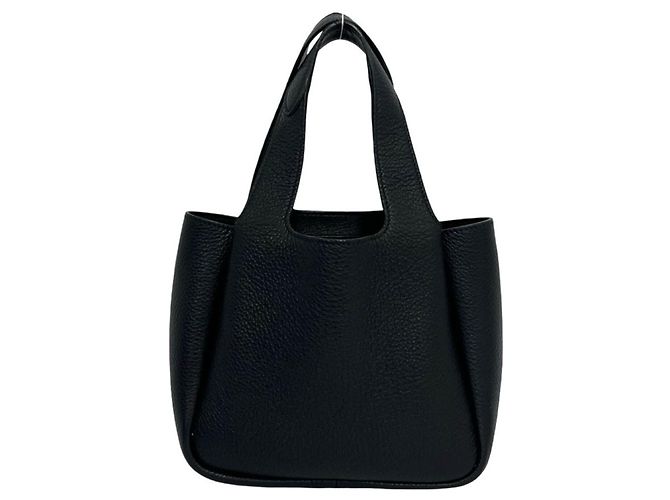 Mini borsa tote Prada Vitello Daino con logo Triangle Nero - vista 3