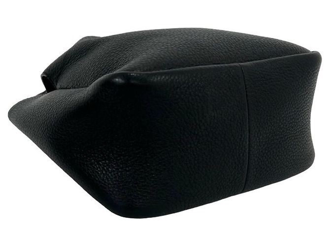 Mini borsa tote Prada Vitello Daino con logo Triangle Nero - vista 7