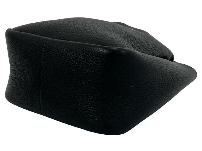 Mini borsa tote Prada Vitello Daino con logo Triangle Nero - vista 8