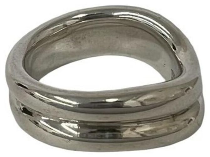 Tiffany & Co Anello Tiffany Vintage Double Curved Argento - vista 4