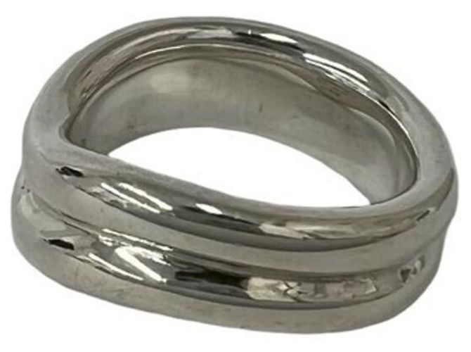 Tiffany & Co Anello Tiffany Vintage Double Curved Argento - vista 5