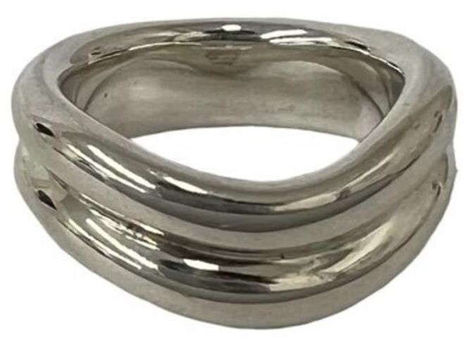 Tiffany & Co Anello Tiffany Vintage Double Curved Argento - vista 6