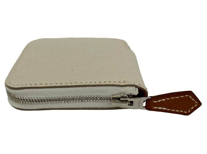 Hermès Monedero de seda Azap Compact Hermes Blanco - vista 4