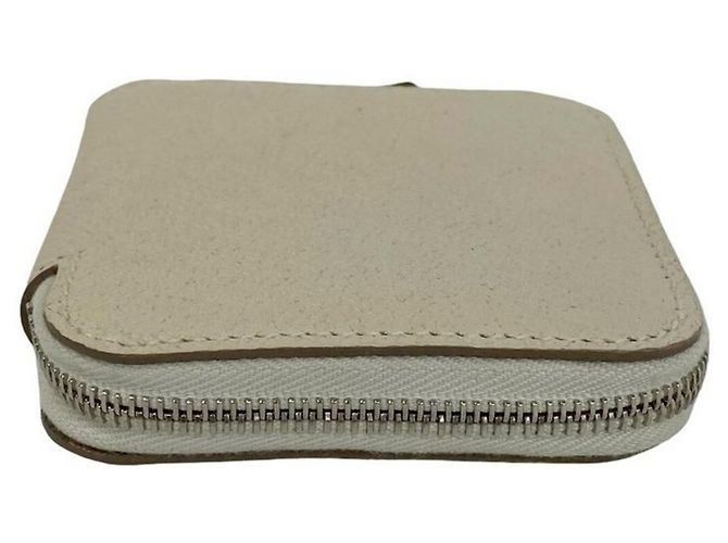 Hermès Monedero de seda Azap Compact Hermes Blanco - vista 5