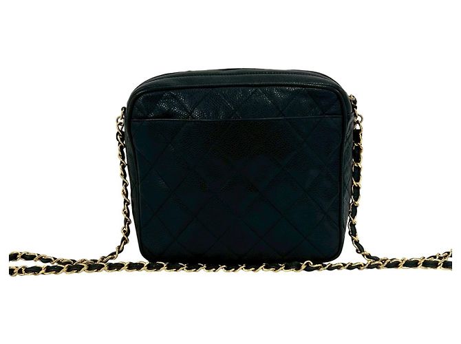 Chanel Vintage Matelassé Coco Mark Schultertasche Schwarz - Ansicht 3