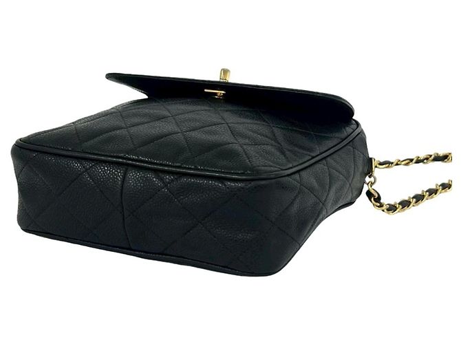 Chanel Vintage Matelassé Coco Mark Schultertasche Schwarz - Ansicht 8