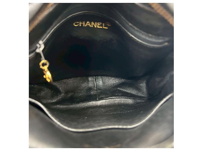 Chanel Vintage Matelassé Coco Mark Schultertasche Schwarz - Ansicht 9