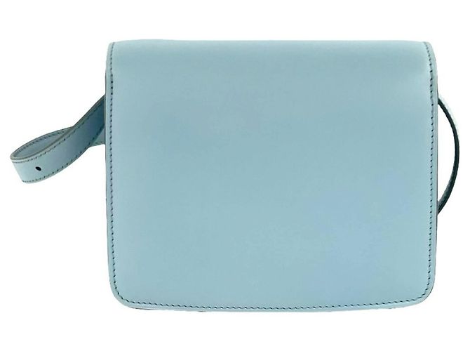 Céline Mini borsa a tracolla Celine Classic Box in pelle Blu - vista 3