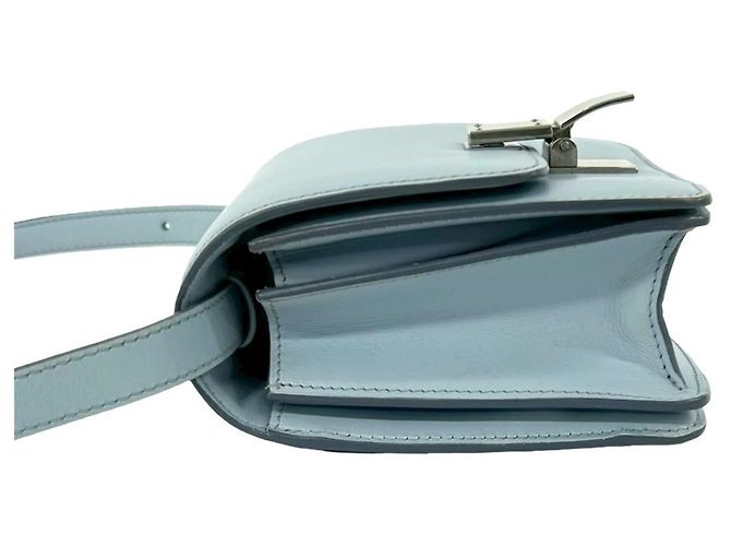 Céline Mini borsa a tracolla Celine Classic Box in pelle Blu - vista 5