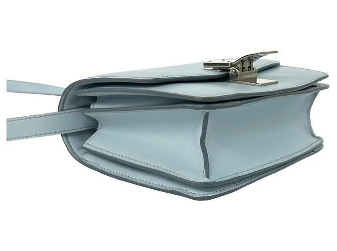Céline Mini borsa a tracolla Celine Classic Box in pelle Blu - vista 7