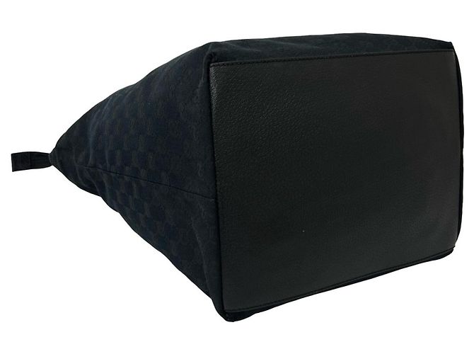Borsa Tote GUCCI Sherry Line GG Canvas Leather Nero Rosso Verde - vista 7