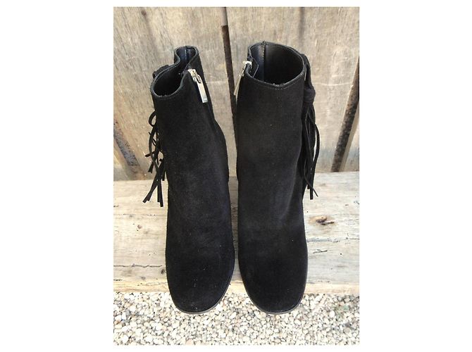 Karen Millen Botines de ante negro con flecos - vista 3
