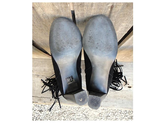 Karen Millen Botines de ante negro con flecos - vista 5