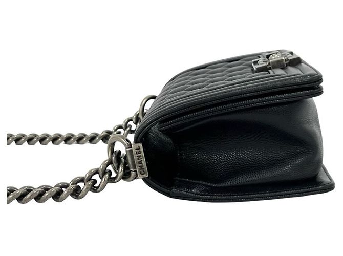 Borsa a tracolla Chanel Boy Chanel Coco Mark Nero - vista 5