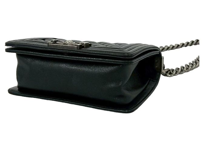 Borsa a tracolla Chanel Boy Chanel Coco Mark Nero - vista 8