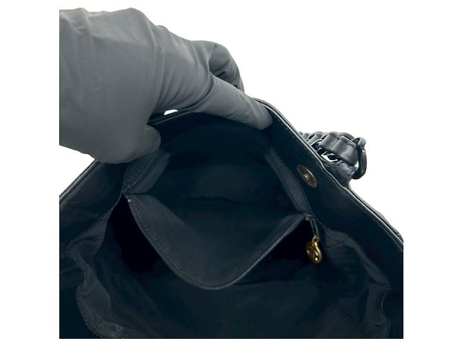 Chanel Coco Mark Lammfell Handtasche Schwarz - Ansicht 10