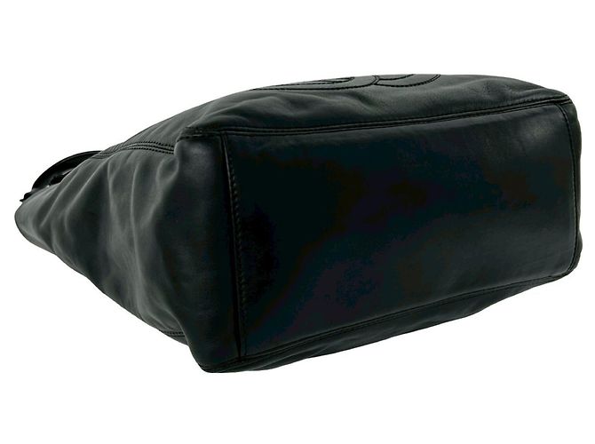Chanel Coco Mark Lammfell Handtasche Schwarz - Ansicht 7
