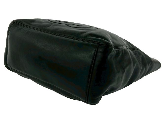 Chanel Coco Mark Lammfell Handtasche Schwarz - Ansicht 8