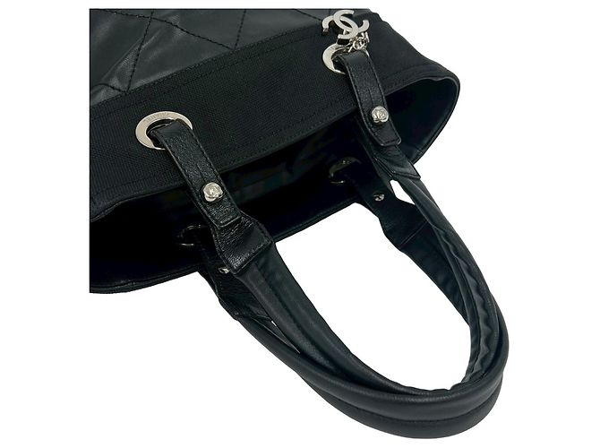 Chanel Paris Biarritz PM Leder Tote Bag Schwarz - Ansicht 4