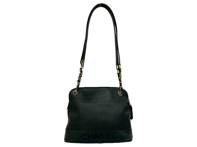 Chanel Vintage Schultertasche aus Caviar-Leder Schwarz - Ansicht 3